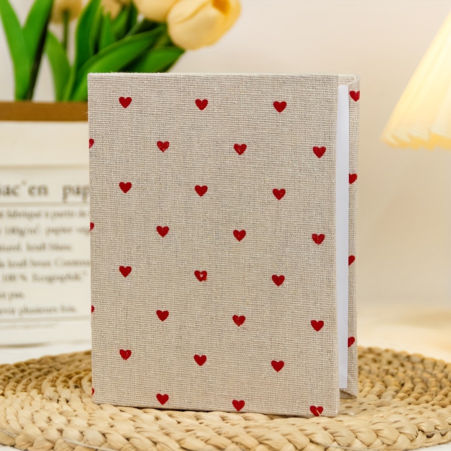 

1pc Photo Album With Red Heart Dots - Rectangular, Insert- For , Photos, Keepsakes &