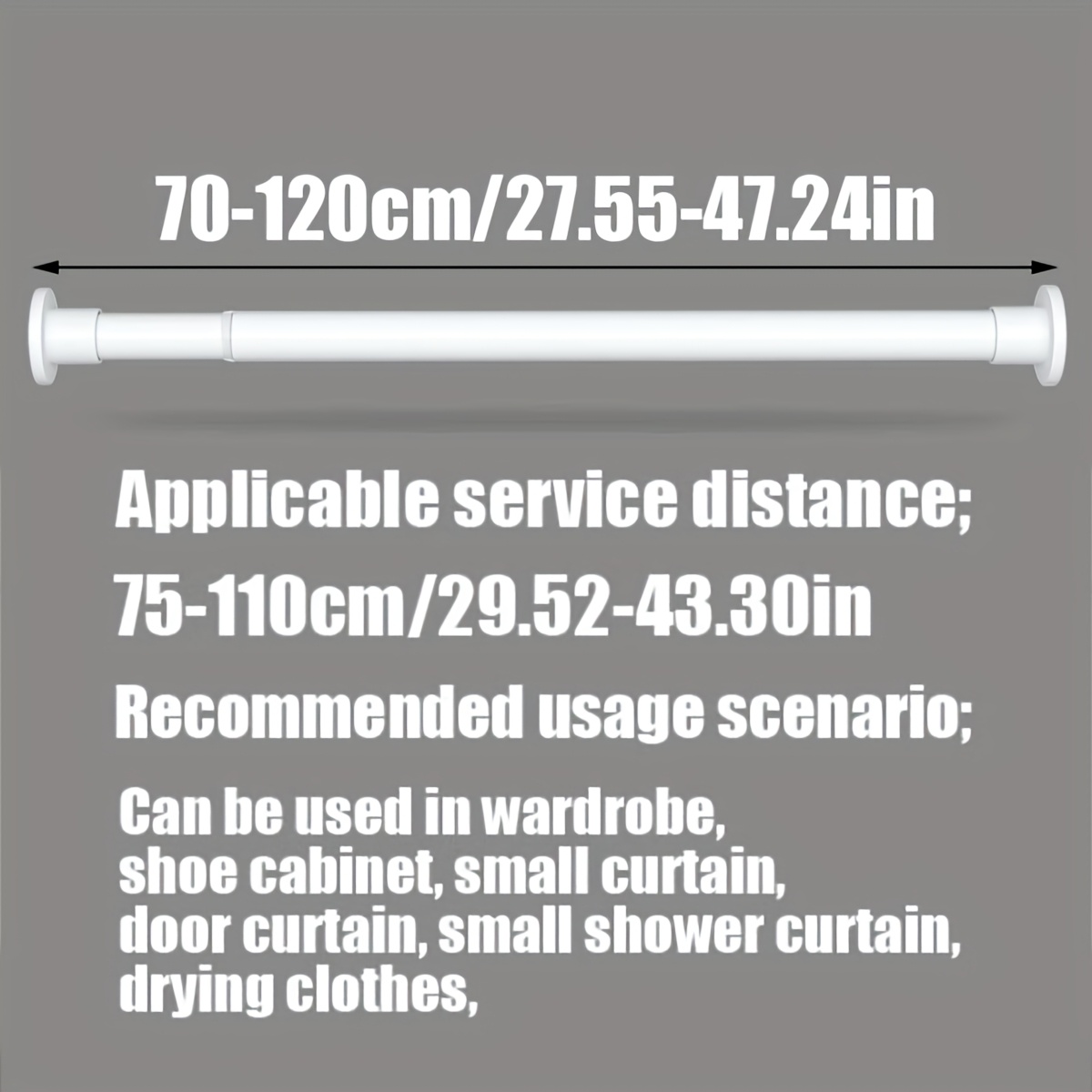 TEMU Sea Freight, 1pc, No-punch Telescopic Rod, Honeycomb Base To Enhance Adsorption, Built-, Strong Load-bearing Capacity, Very Suitable For Shower