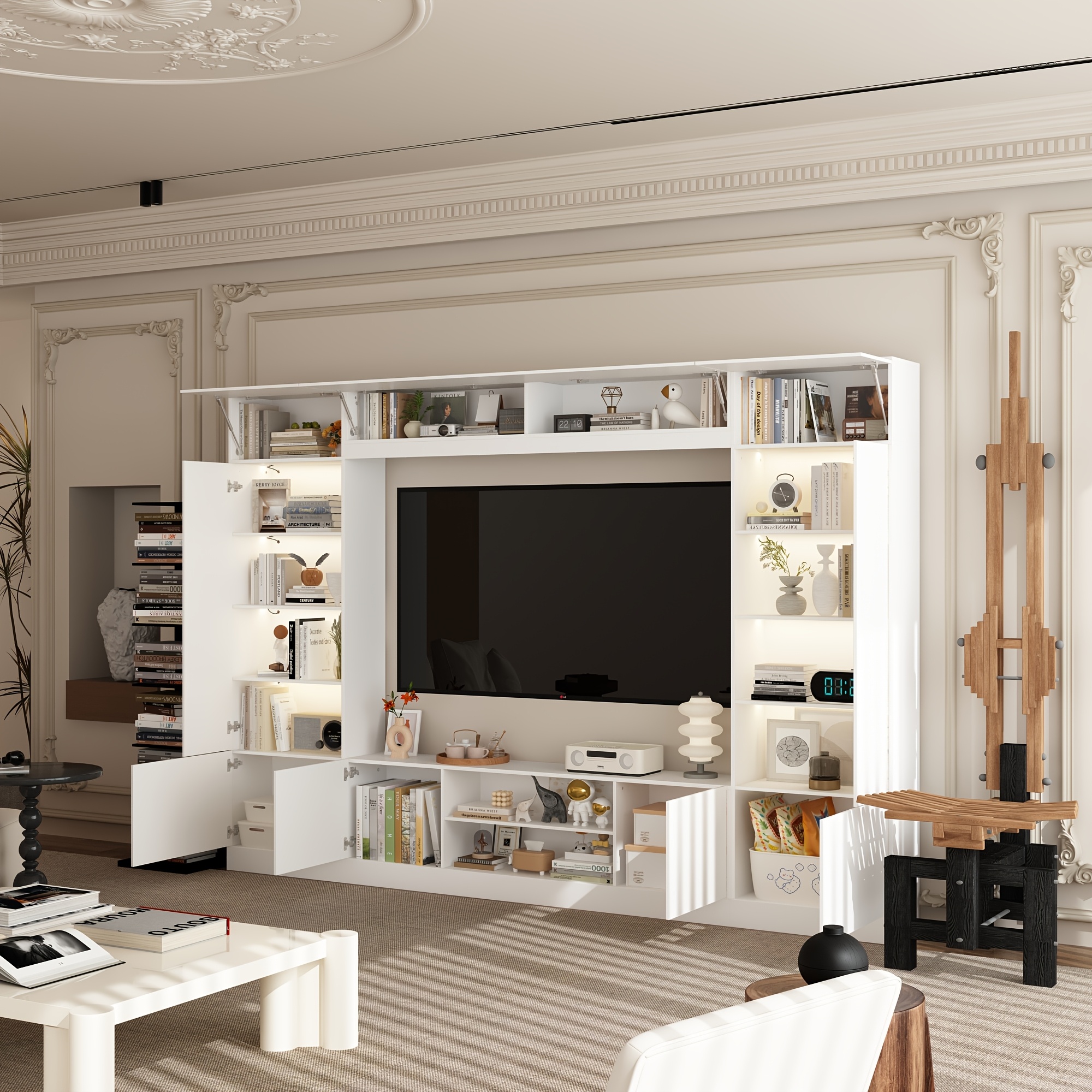 Minimalist Wall Unit TV Stand | Fits up to 75" TVs | FUFU&GAGA