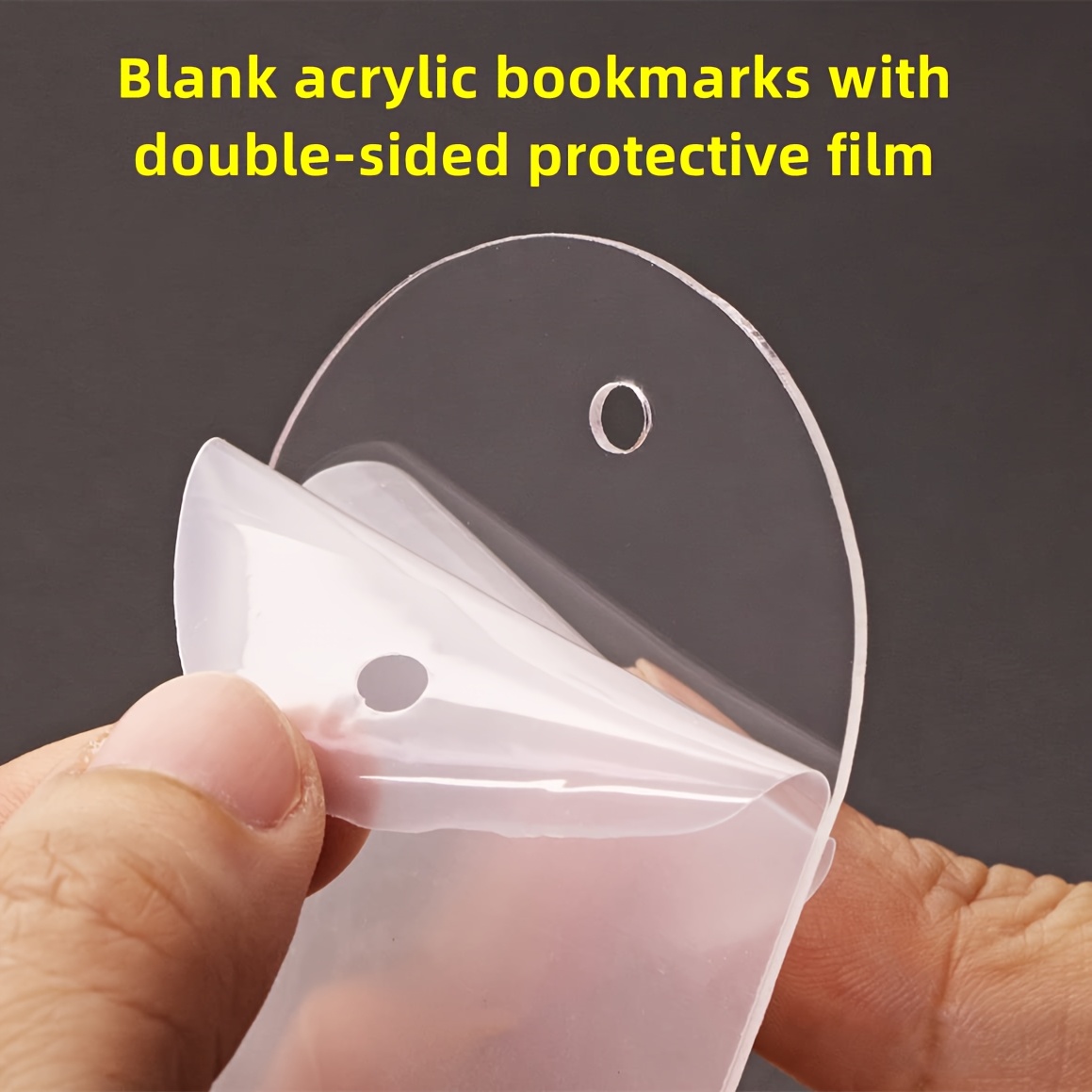 E-shop 30 Stück Klare Acryl-Lesezeichen – 1 mm Dicke Leere Lesezeichen mit Aufhängelöchern für DIY-Projekte, Geschenkanhänger und stilvolle Buchstützen
