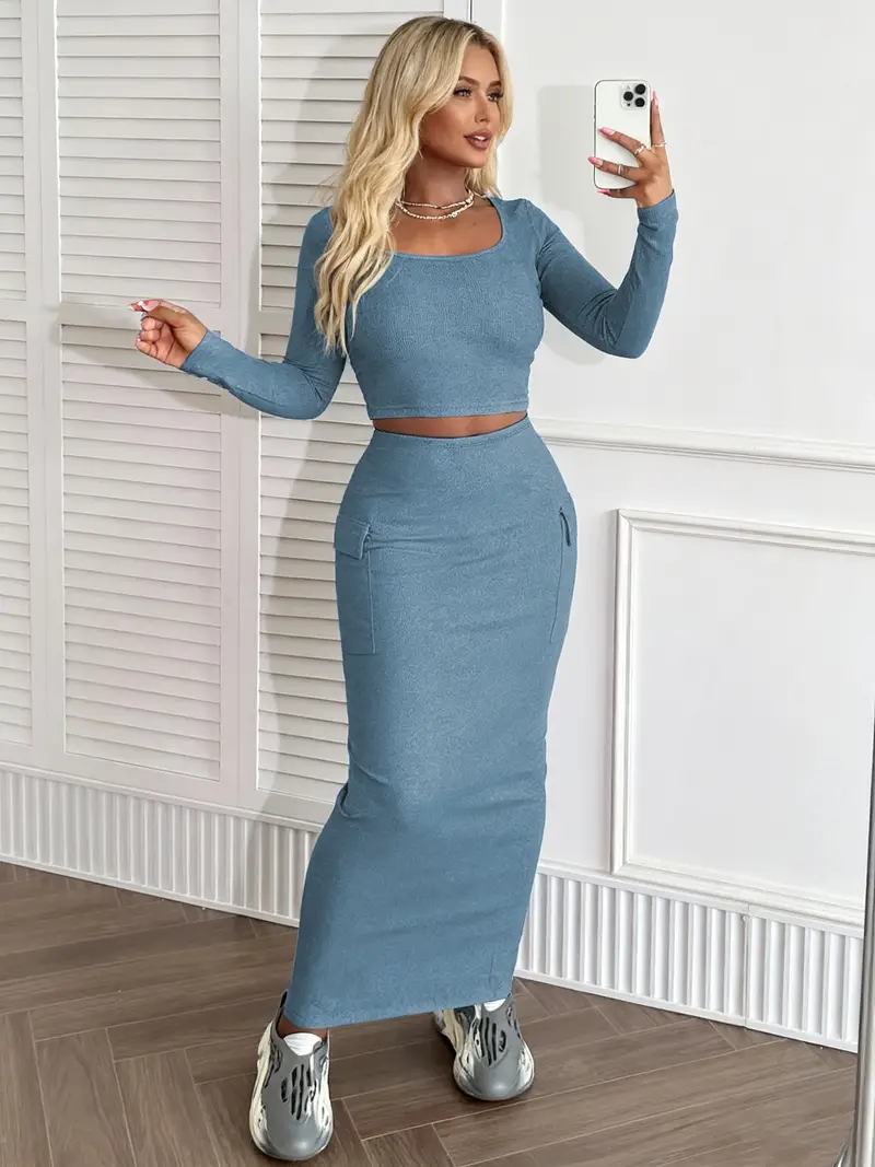 womens solid color long sleeve round neck bodycon top - Temu Mauritius womens solid color long sleeve round neck bodycon top - Temu Mauritius