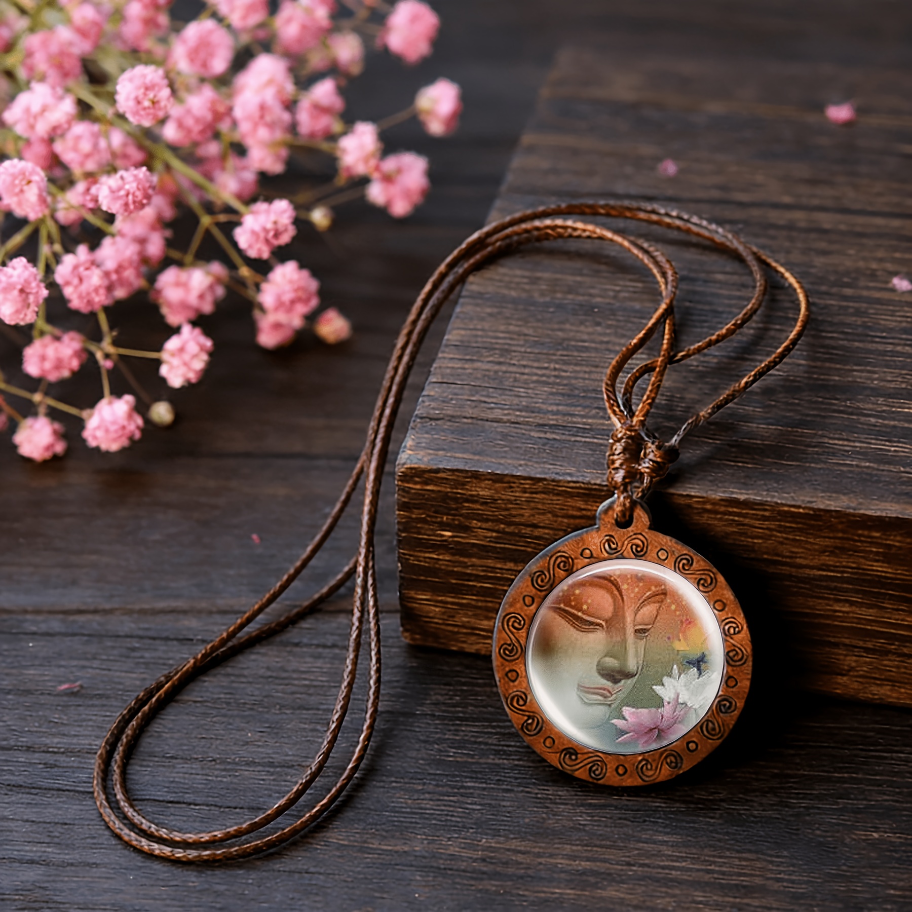 Handmade Exquisite Time Gem Inlaid Retro Necklace & Pendant