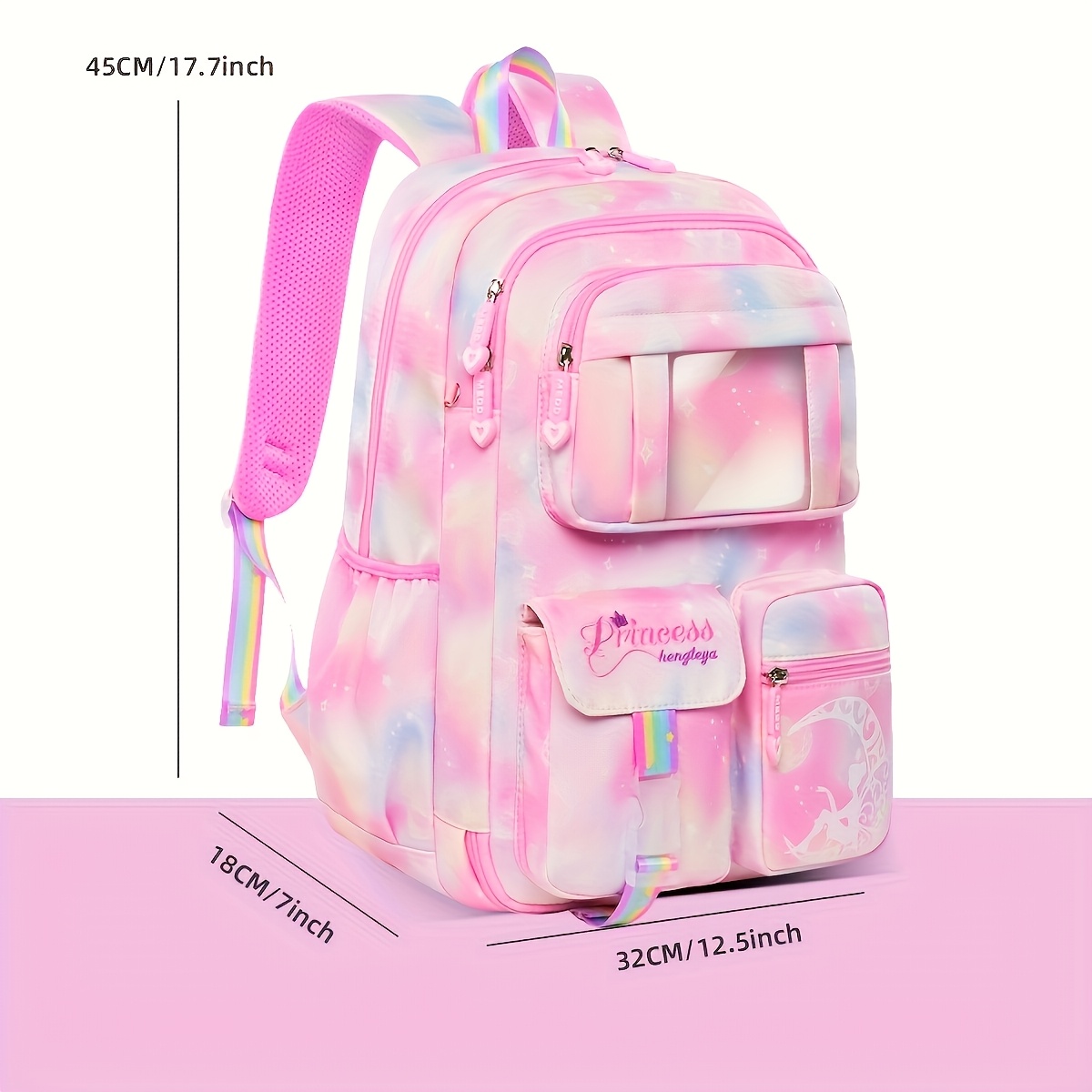 TEMU Nueva mochila para estudiante con múltiples bolsillos y compartimentos, espaciosa bolsa de para de secundaria y preparatoria, para adolescente