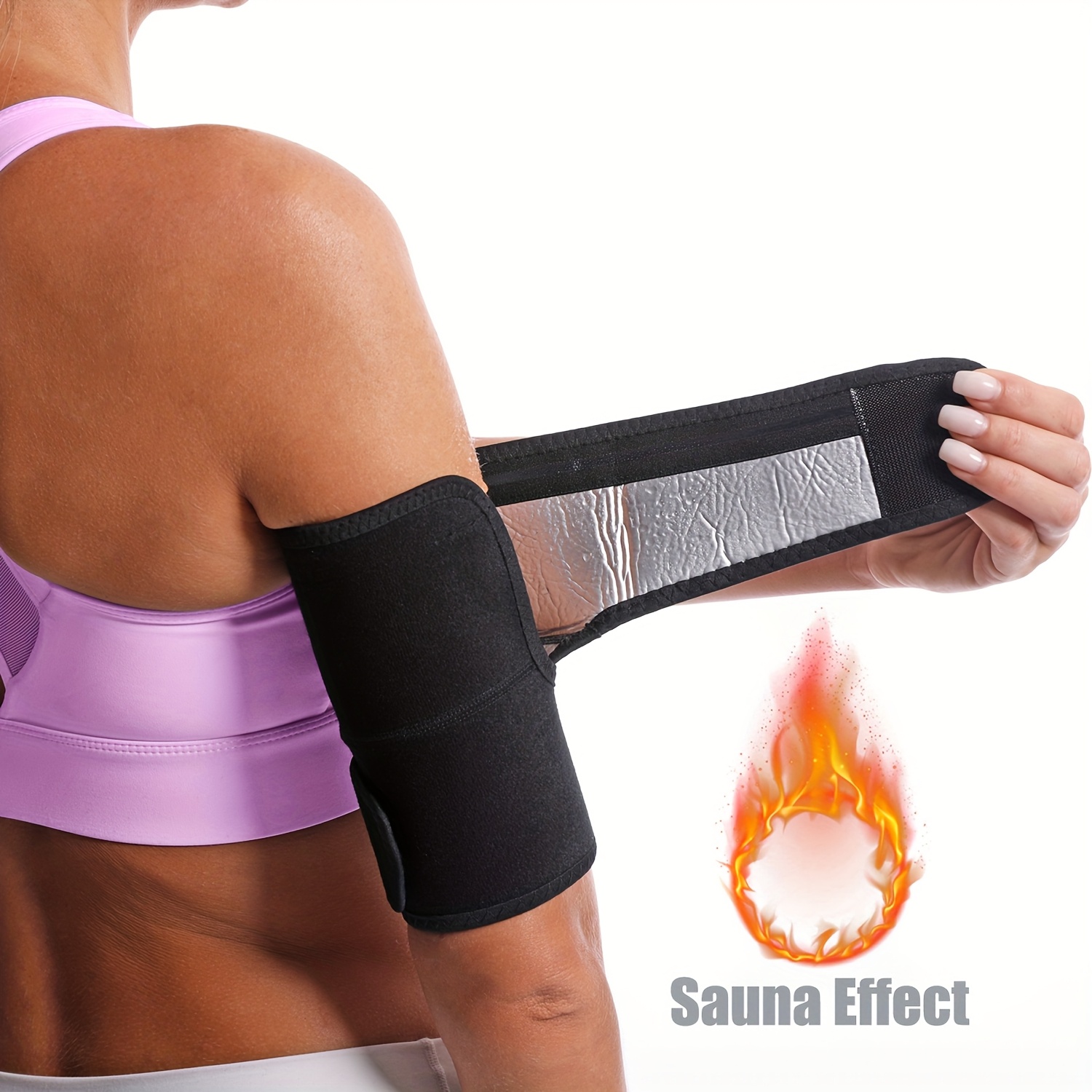 Image of Arm Trimmers For Women, Sauna Arm Sweat Bands Arm Trainer Toner Sleeves For Sports Pair