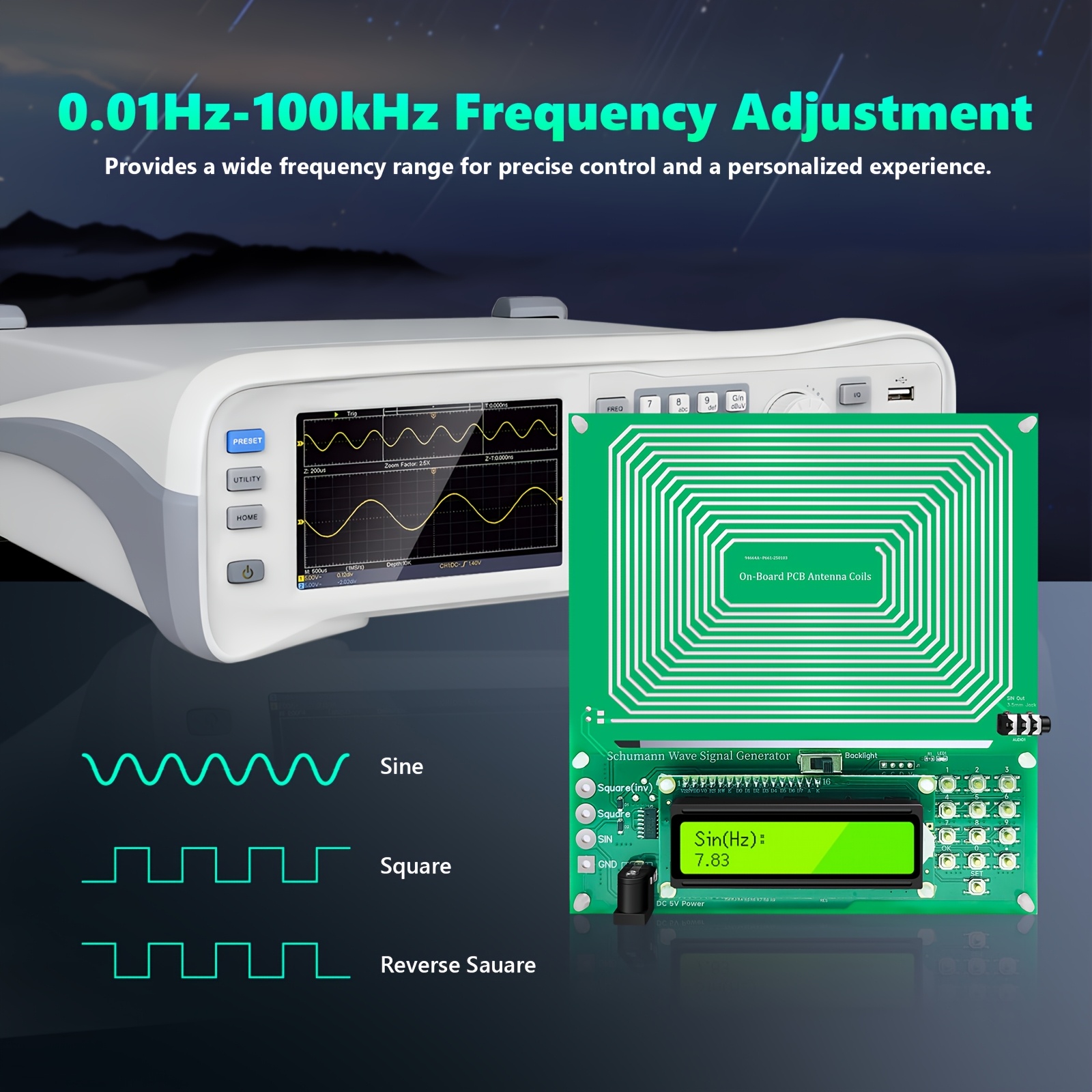 7 83hz frequency generator adjustable frequency range 0 1hz - Temu