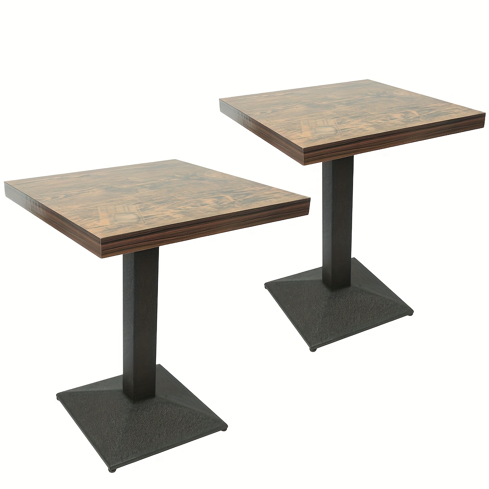 2pcs Heavy-duty Farmhouse Pub Height Dining Table With Easy-clean & Sturdy Base - Square Suitable For Cafeteria, Bistro, Kitchen, - Easy Assembly Table Set For Commercial Use In Restaurants And Homes