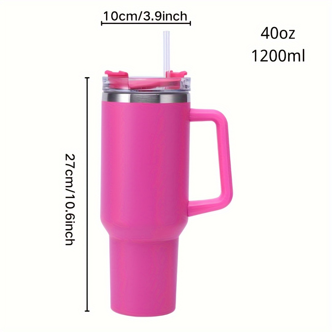Straw Tumbler Reusable Vacuum Tumbler Straw Insulated Double