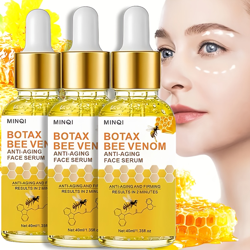 3-Pack   Bee   -Aging Facial Serum with Peptides and Retinol, Hydrating & Firming Face   for All Light Beige Types, -Wrinkle Skincare