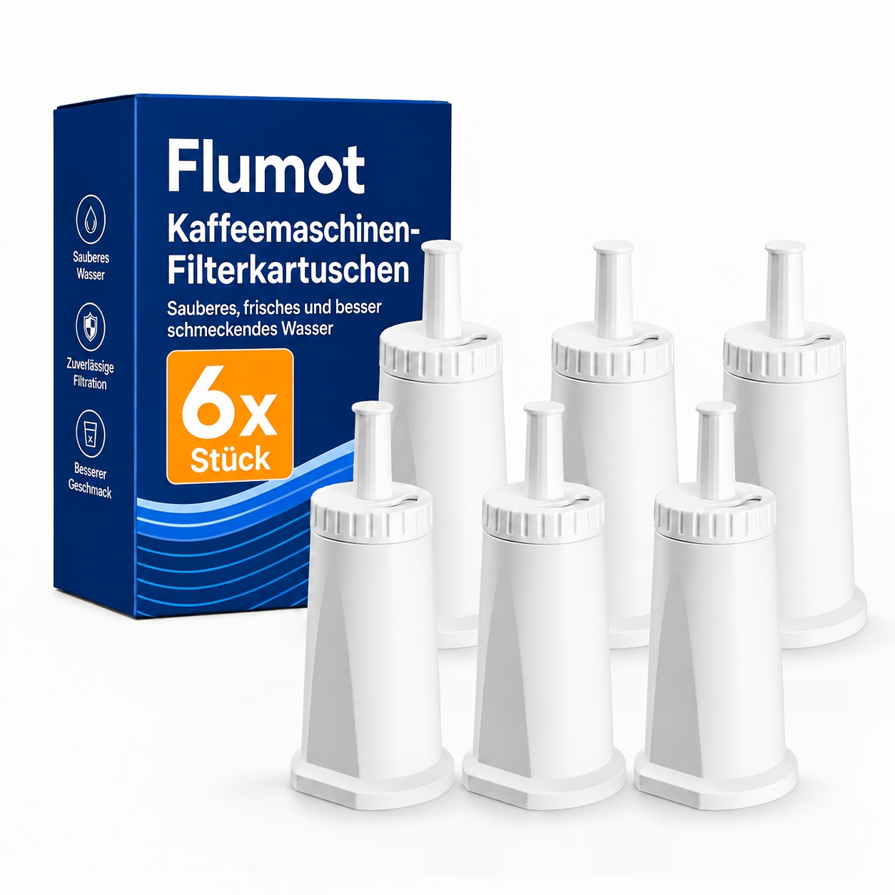 6-pack Water Filter For Sage Coffee Machines, Compatible With For Sage Ses875, Ses878, Ses880, Ses920, Ses980, Ses990, And Bes810, Replacement Water , Reduces Limescale, , And Odors