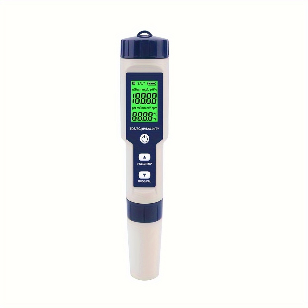 

Ph Tester, 0.01 High Digital Ph Meter For Water, Ph/tds/ec/salt/temp Tester, Ppm Meter Water Tester For Drinking Water, Hydroponics, Plants, Aquarium And Pool