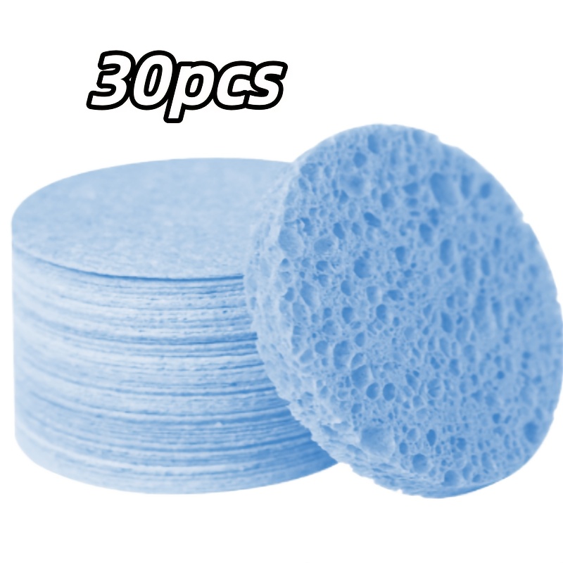 30pcs Compressed Facial Cleansing Sponges for Makeup Removal