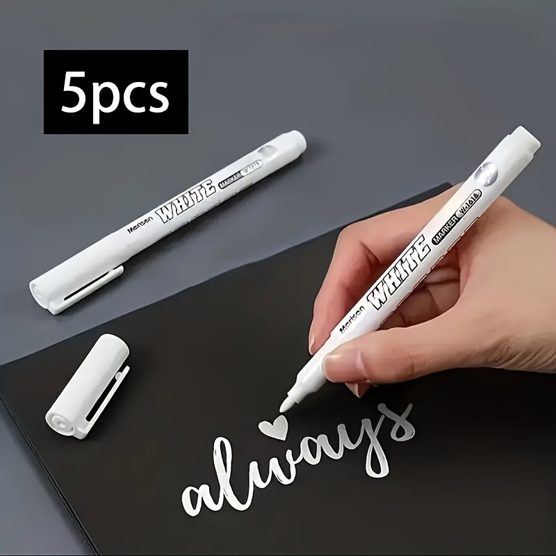 TEMU 5pcs -based Markers - Versatile For , , Wood & - For Graffiti Art, Stationery & Packaging