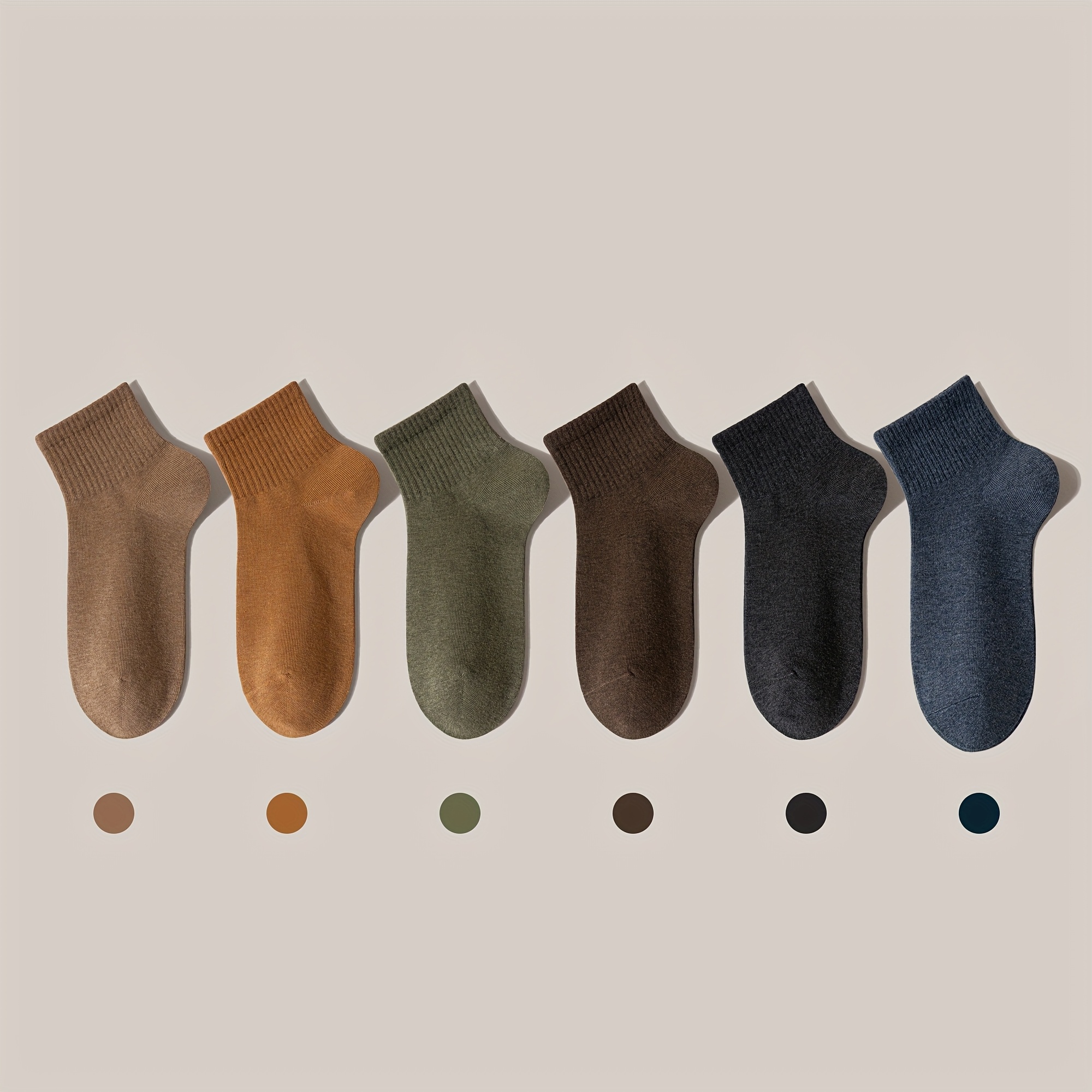 6 Pairs Of Men's Summer Thin Short Socks, Breathable For Spring And Autumn, Suitable For Young Men And Business Casual Wear