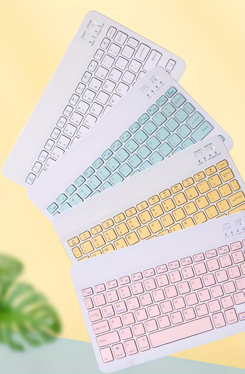 Teclado inalámbrico ultrafino para portátil y para for ipad - Portátil, recargable, diseño ergonómico con carga USB-C, ideal para oficina, viajes y uso doméstico, accesorio para espacio de trabajo en casa | Teclado elegante | Diseño compacto, teclado inalámbrico para portátil