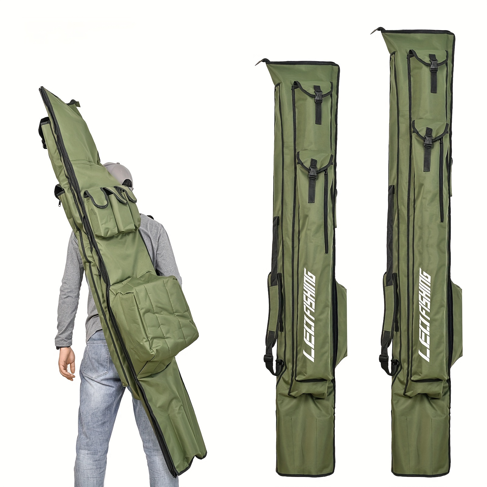 

28181leo/leou [carp Fishing Long Rod Wrap Bag] Specialty 1.75 1.95m Fishing Rod Bag Long-range Fishing Rod Bag