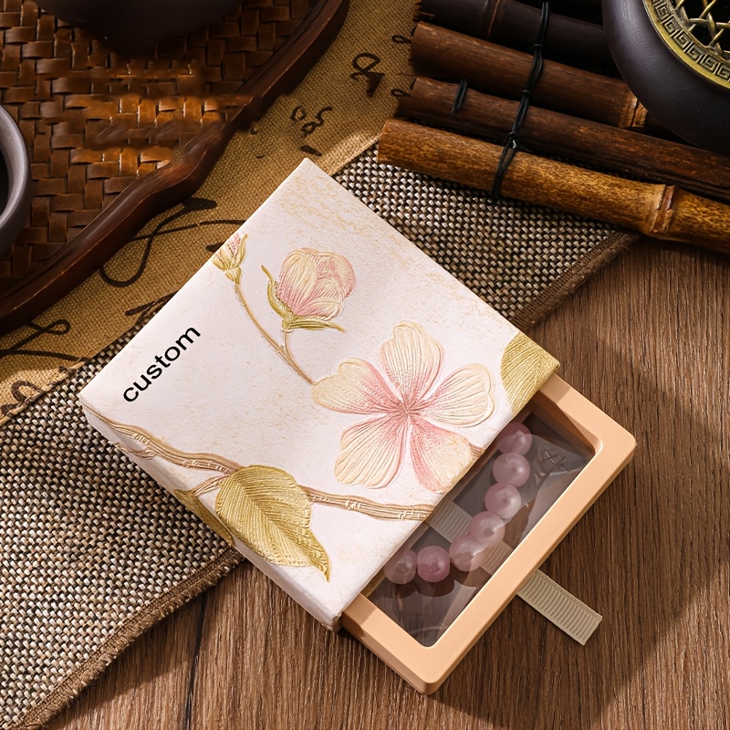 New Chinese-style Floral Jewelry Box, Antique PE Floating Storage Box