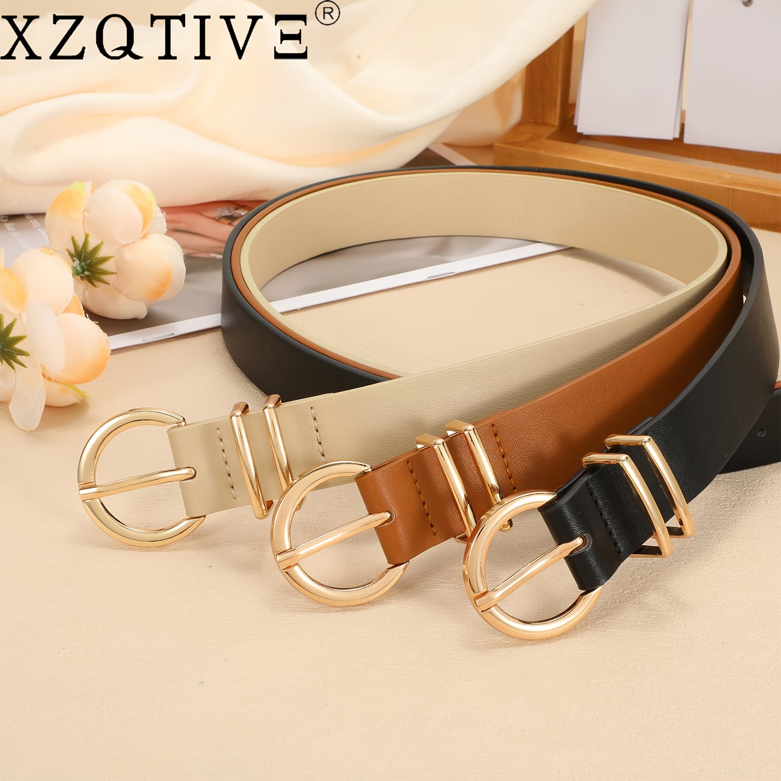 3 pack womens belts jeans dresses fashion ladies - Temu