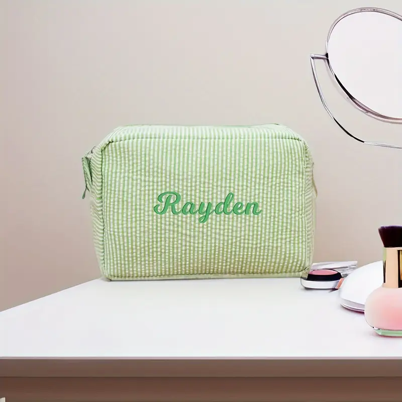 Borsa Cosmetici Personalizzabile - Con Cerniera, Aggiungi Testo O Foto, Organizer Capiente, Regalo Ideale - Foto 4