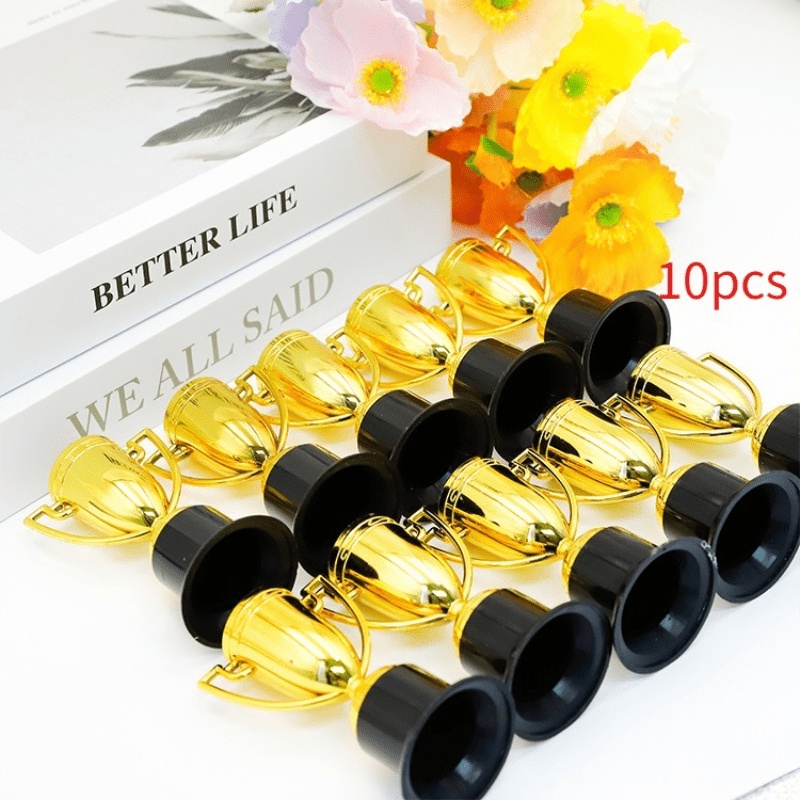 TEMU 10 stuks Gouden Mini Medailles Set Eer Beloning voor Feest, Dans, Bijeenkomst, Familie, School