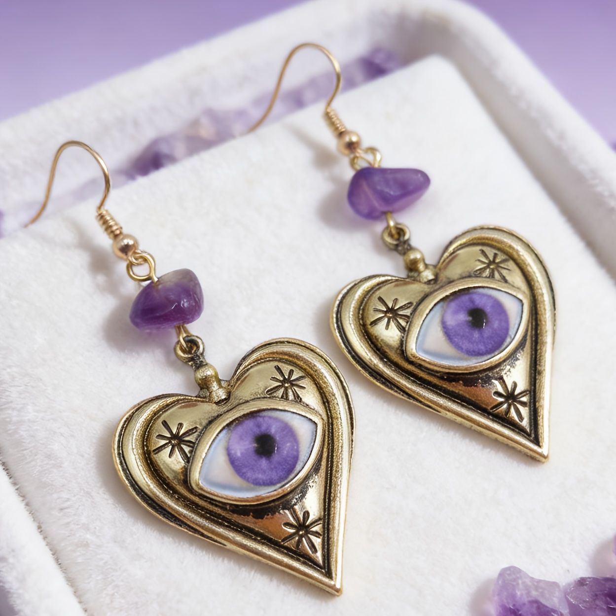 TEMU Vintage Earrings With A Eye, Perfect For Versatile Party Outfits