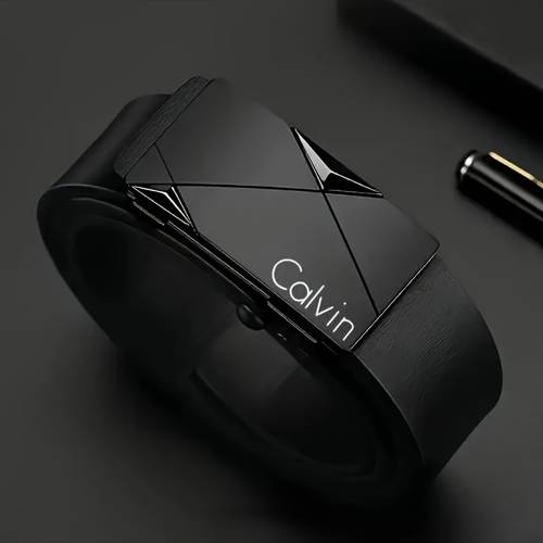 1pc mens casual black automatic belt fashionable ideal gift for husband or boyfriend 3 colors