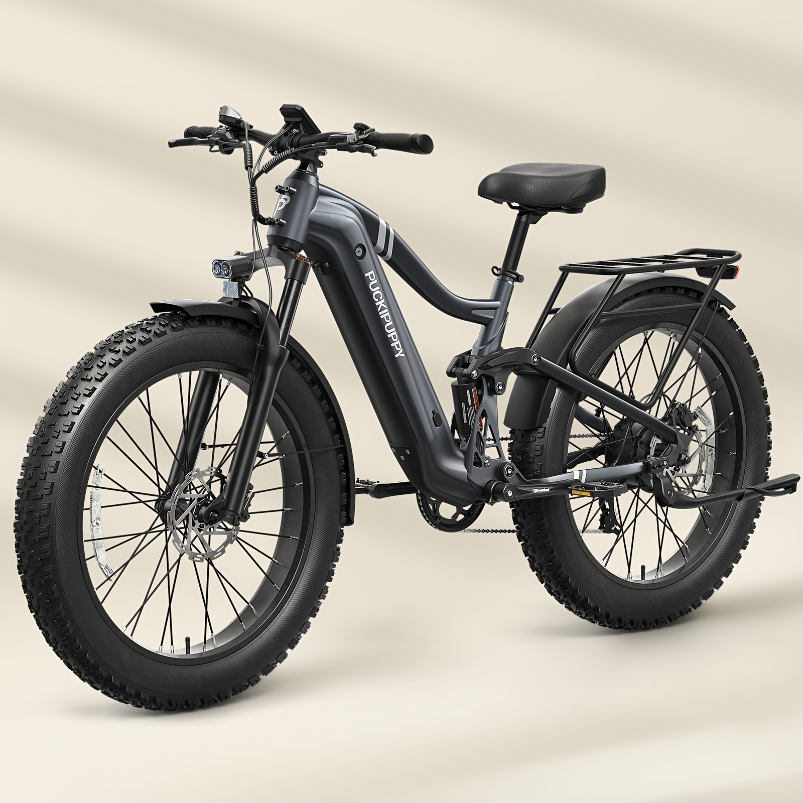 Electric Bike for Adults Rear * Brushless Motor, 48V 20AH Battery Ebike,  Full Suspension 26&*; Tire E Bike, 80Miles Range Mountain Electric Bicycle  * Hydraulic Disc Brakes, Essential for Outdoor ...
