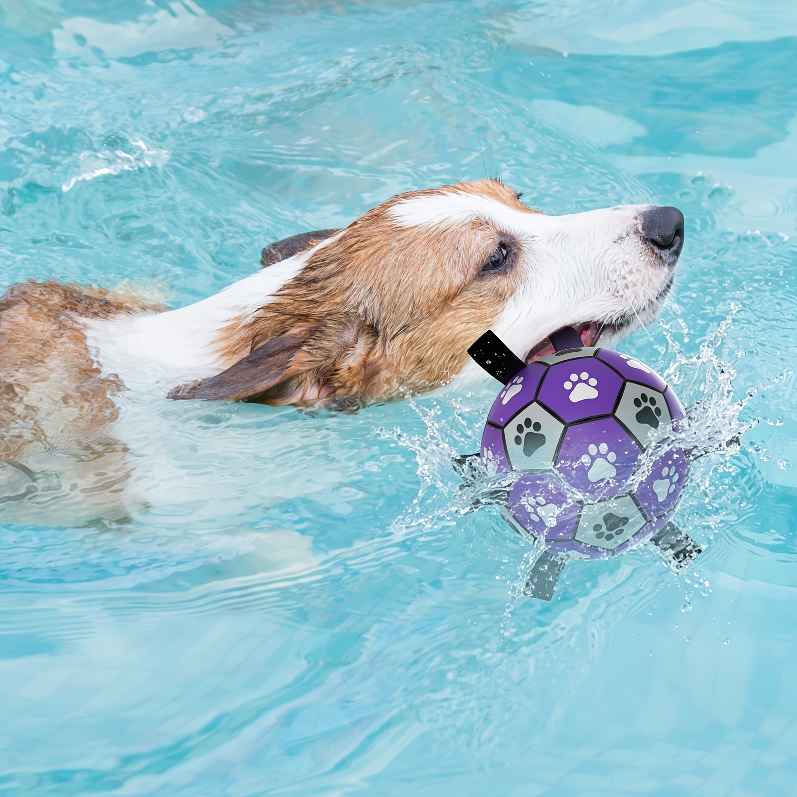 dog toys soccer ball with straps durable interactive training dog soccer ball for small medium large dogs breed Product details 5