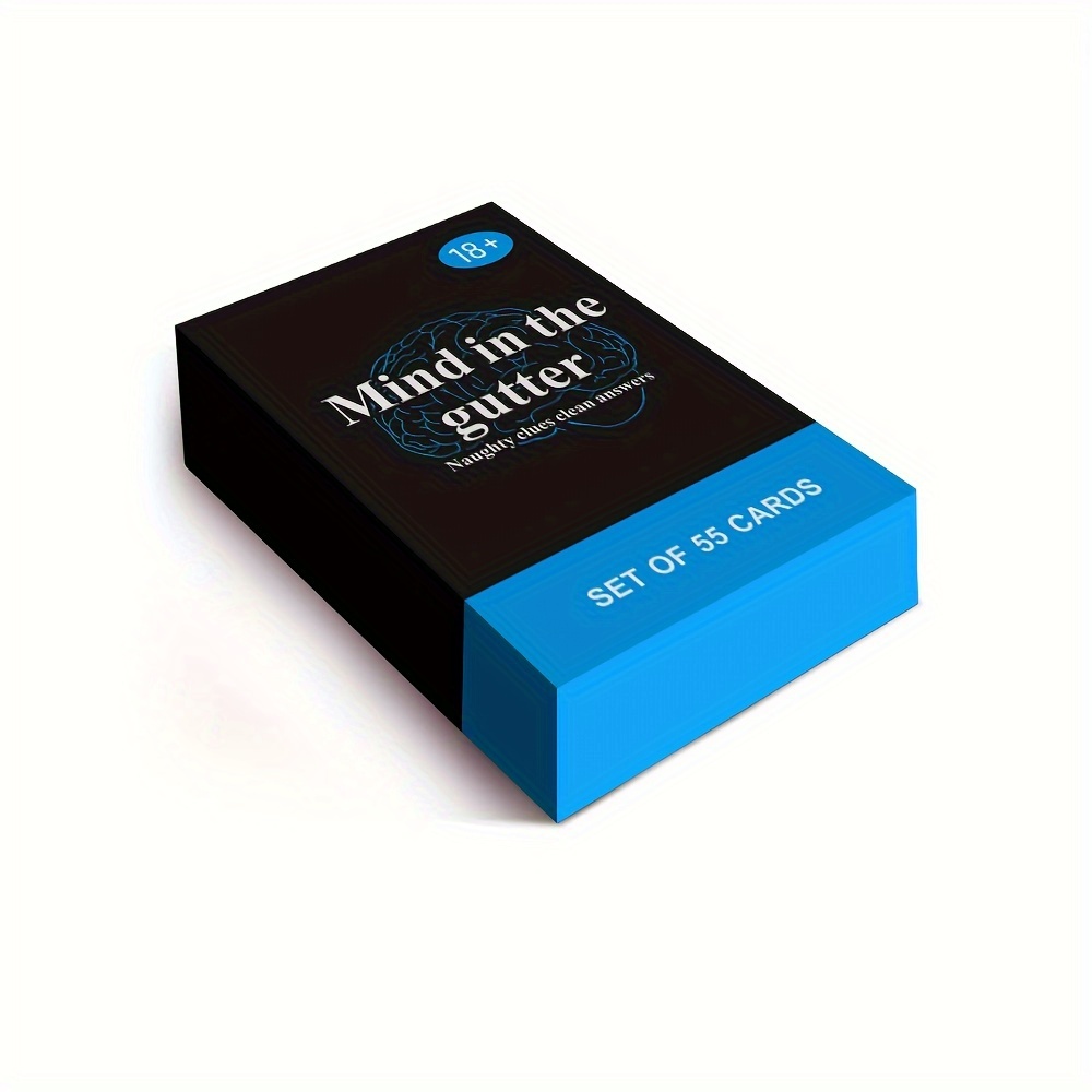 SMILE TALK Mind in the Gutter Card Game, 55 Cards, Adult Party Game, Naughty Clues with Clean Answers, Tabletop Entertainment, Perfect for Halloween/Christmas Gifts, Ideal for Date Night | Card Game Accessories