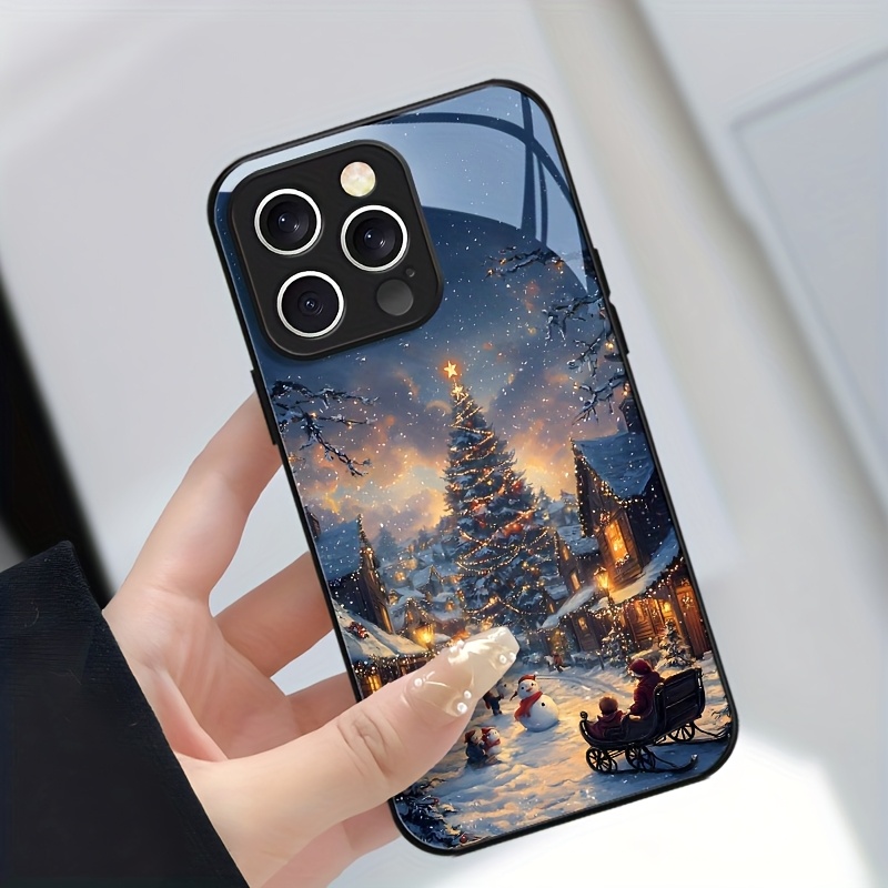 TEMU Phone Case: Cool, Premium, And Versatile Black Glass Phone Case, Suitable For Iphone 17, 17 Air, 16e, 16, 15, 14, 13, 12, 11, 5g Plus, Pro, Pro