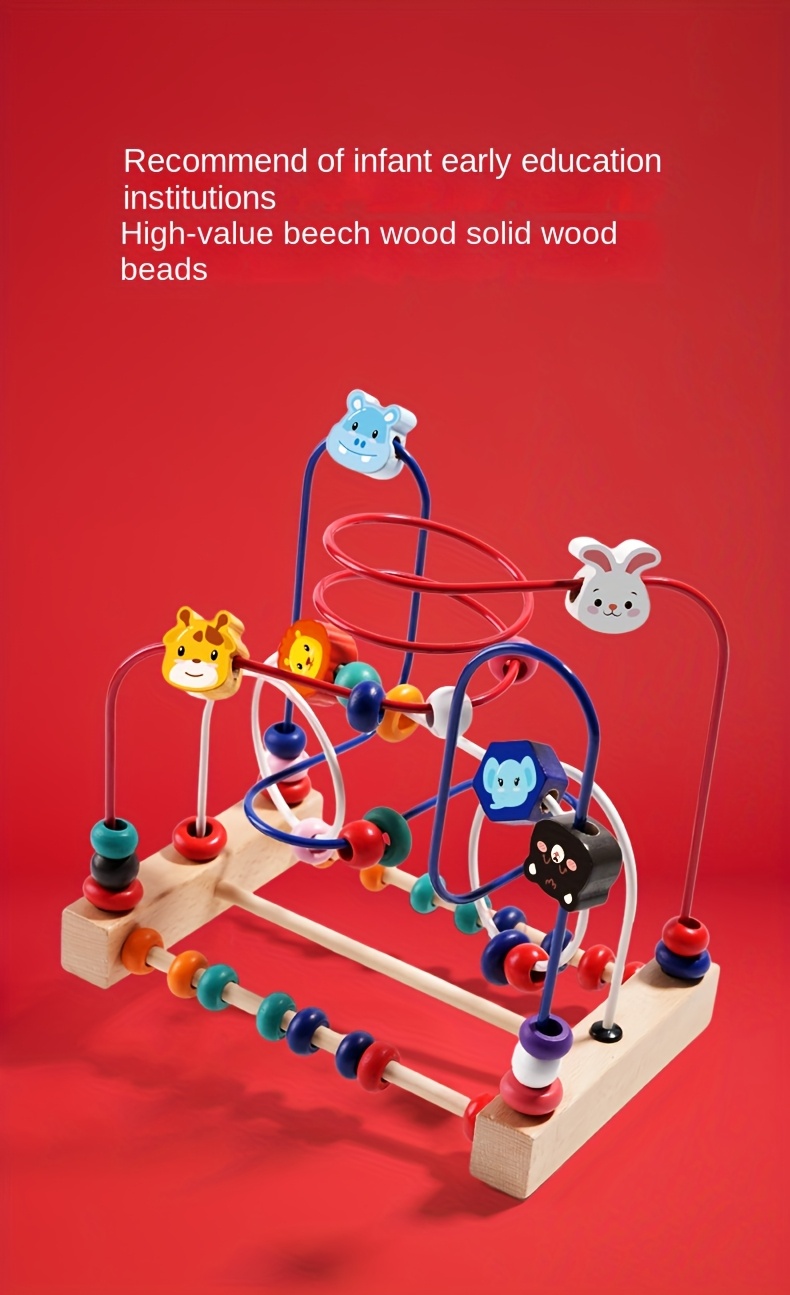 New Arrival - Three-Line Animal Bead Toy for Early Education, Sensory Development, And Hand-Eye Coordination. Perfect for Birthday, Halloween, And Christmas Gifts
