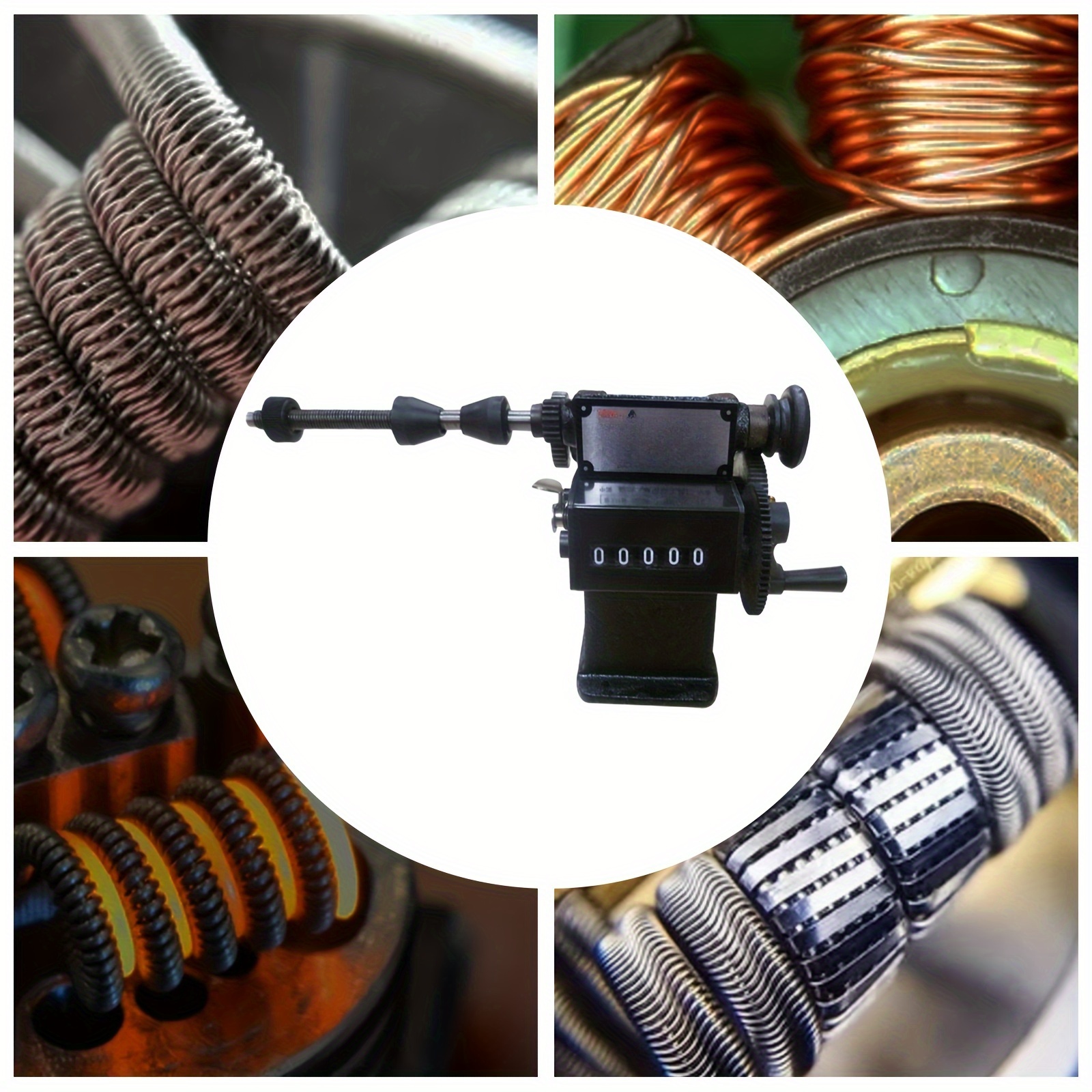 Image of Manual Coil Winder Winding Cast Made By Steel Gear Machine Coil Winding Machine For Handmake Arts
