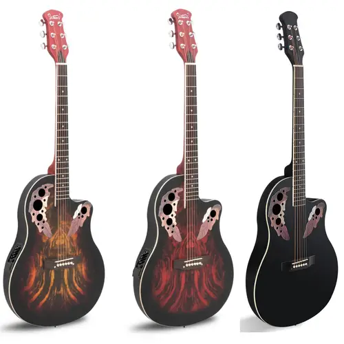 41 inch full size guitar with grape top and fingerboard enhancing tone and suitable for all musical styles perfect gift for beginners and guitarists on easter thanksgiving and christmas