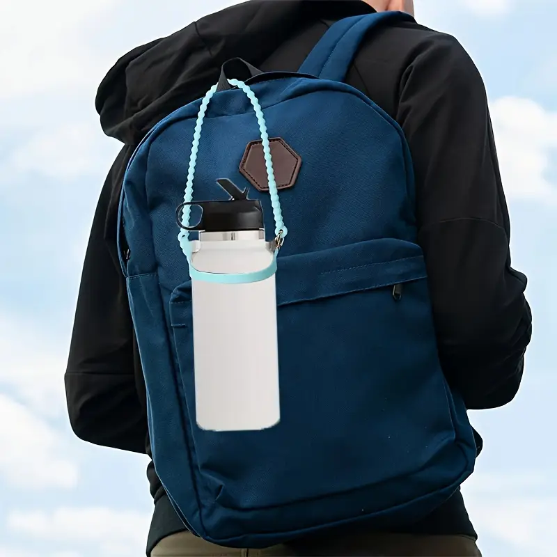 correa de silicona para botella de agua - para botellas de 8-40oz, , ideal para uso y en el gimnasio - rosa y , accesorio de transporte para tazas, correa para botella de agua detalles 0