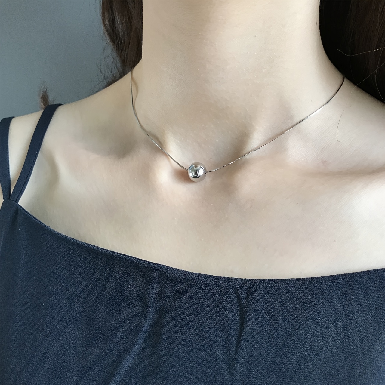 925 Sterling Silver Snake Bone Chain Necklace for Women