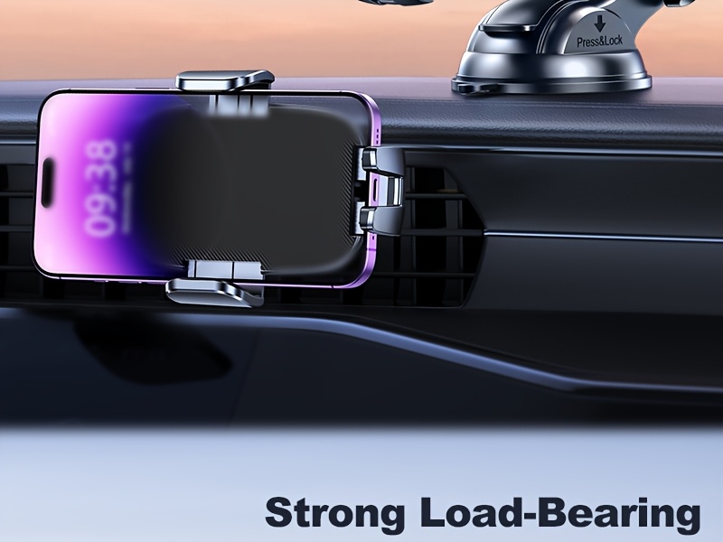 BABACOM 3-in-1 Multifunctionele Mobiele Telefoonhouder Auto Zuignap met Superieure Griptechnologie voor dashboard, luchtroosters, bureaublad, 360° Draaibaar en Eénhandige Ontgrendeling Auto Mobiele Telefoonhouder voor 10,16-17,78 cm Telefoon