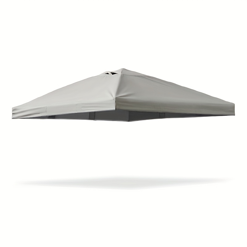 10x10ft light gray gazebo canopy top replacement - 3x3m reflective sunshade cover with reinforced corners & cooling design, durable polyester fabric for 4-leg pergola, patio, garden, poolside (frame not included), patio cover, sturdy construction, weatherresistant material, outdoor shade,  , patio covering,  , weatherresistant fabric, shade cover, patio   0