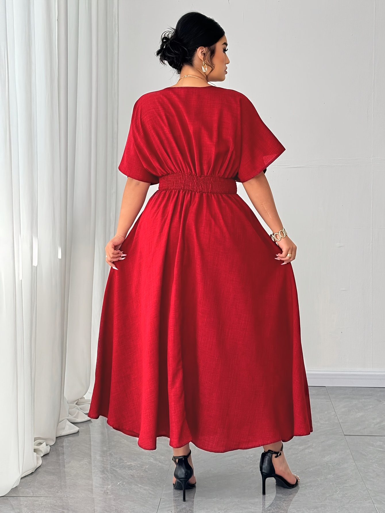 Clothing Wayne Cooper Cocktail Dresses BLVB Womens Summer V Neck Maxi  Dresses Spring Casual Puff Short