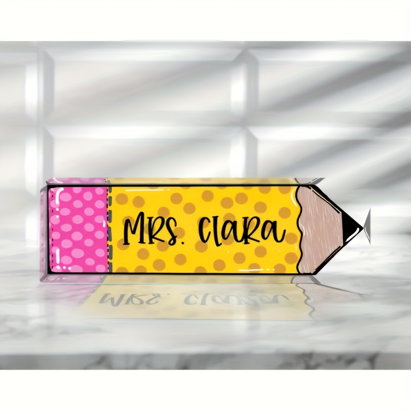 

Custom Acrylic Desk Nameplate - High Gloss, & Easy To Clean - Decor & Unique Gift For Bosses, Teachers, Employees - Ideal For Birthdays, Anniversaries & Thanksgiving Office Supplies And Accessories