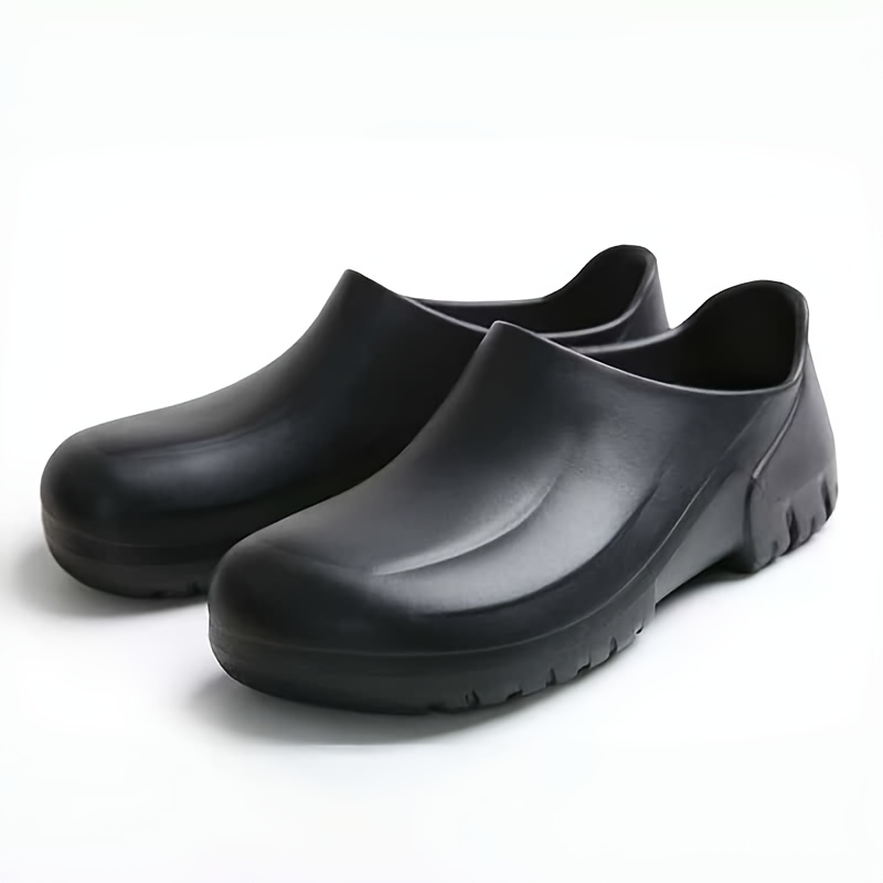 TEMU Ladies' Wide Last Flat Bottom Single Shoes Kitchen Nurse Shoes Rain Shoes Waterproof And Oil Proof Fishing Shoes Shoes Solid Color Thick Bottom