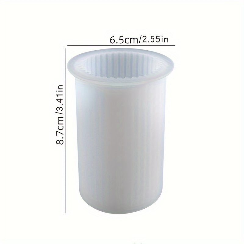 Candle Silicone Molds 3d Stripe Candle Molds Pillar Cylinder Resin Mold For Candle Soap Making Home Decoration