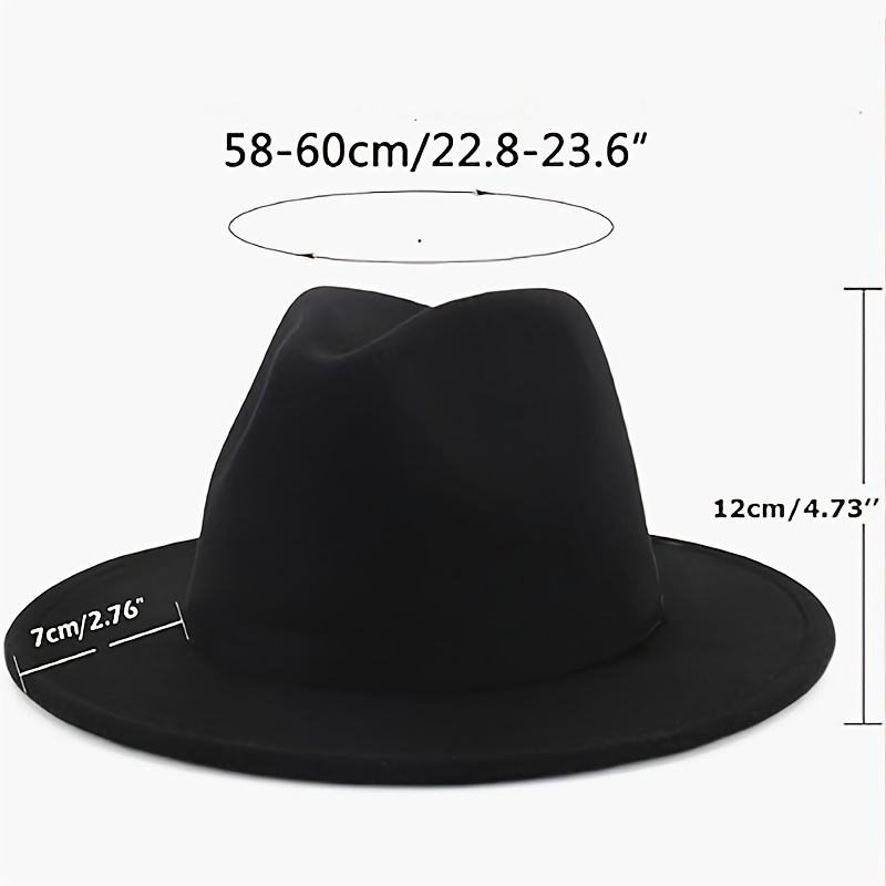 reversible woolen fedora hat fashionable double sided color block jazz panama with buckle for men women details 3