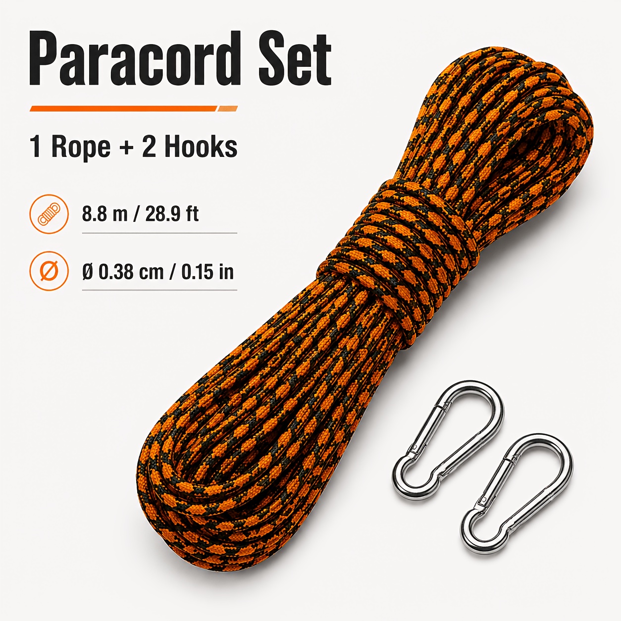 Portable Rope Set with Hooks for Outdoor Use