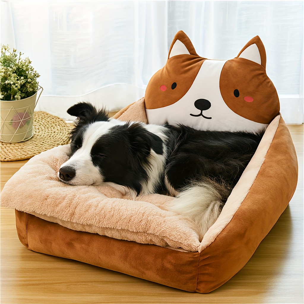 Flauschiges Rundes Hundebett – Kuscheliges Haustierbett Mit Weichem Kissen & Waschbar