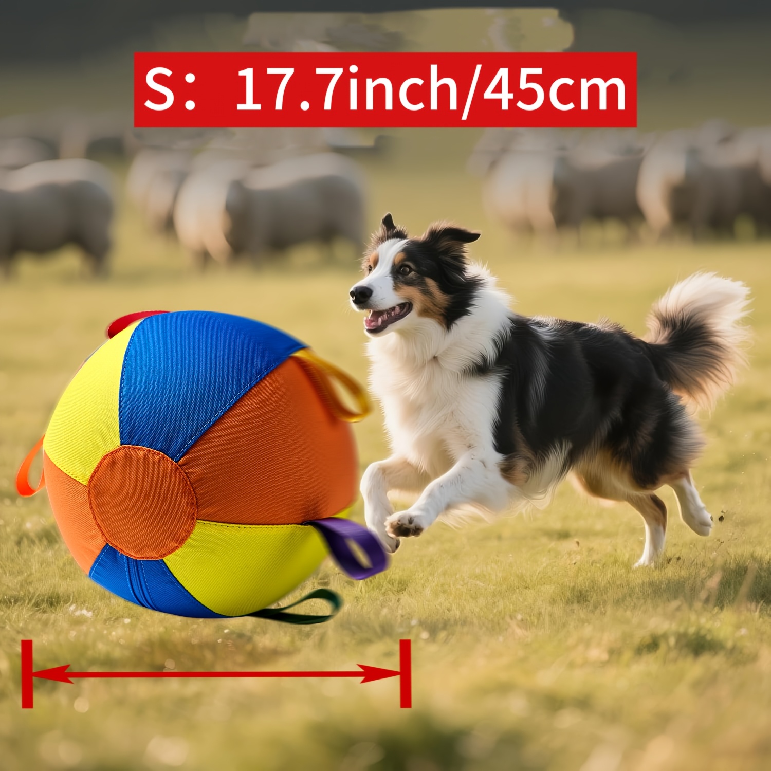 TEMU Heavy-duty High Quality & Chew-resistant Training Ball Suitable For Dog, Collie, Large Breed Dogs - Ball With Rope For Obedience, Herding,