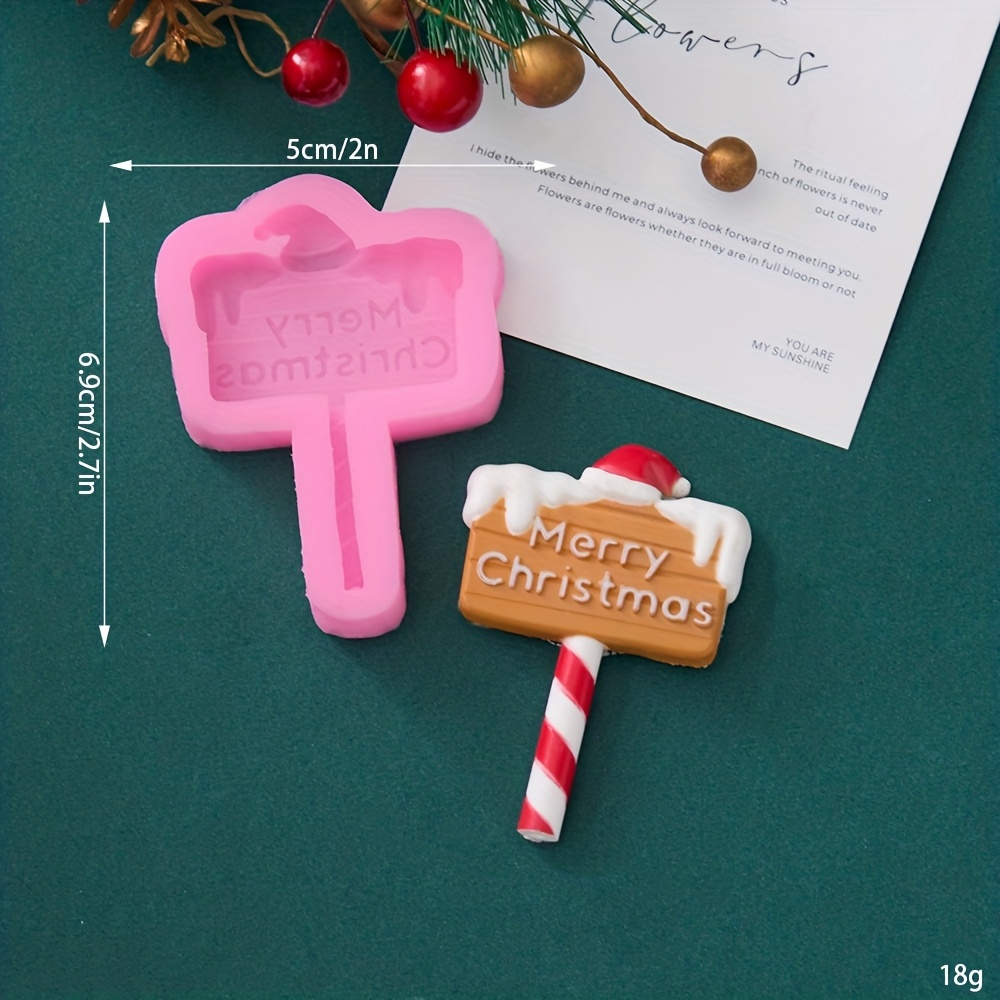 1pc Pink Compatible For Diy Crafts Christmas Tree & Snowman Silicone Mold - Reusable Non- Molding For Clay, Resin, Wax, Plaster - Handmade Holiday Decorations, Easy Demolding (irregular Shape)