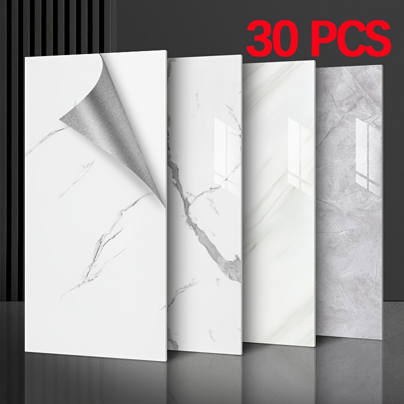 30cm x 60cm 30peças autocolantes de azulejo de   autoadesivos - autocolantes de vinil autoadesivos espessos e removíveis, adequados para cozinha e banheiro, resistente a óleo, decoração de casa. 0