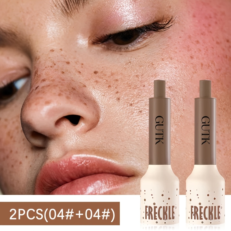 Image of 2pcs Freckles , Waterproof Sweatproof Temporary Freckle Maker, Light Coverage Liquid Formula, Precise Stamping For Cheeks Nose, /beige Shades, For Beginners, Long-lasting, Daily & Festival Makeup