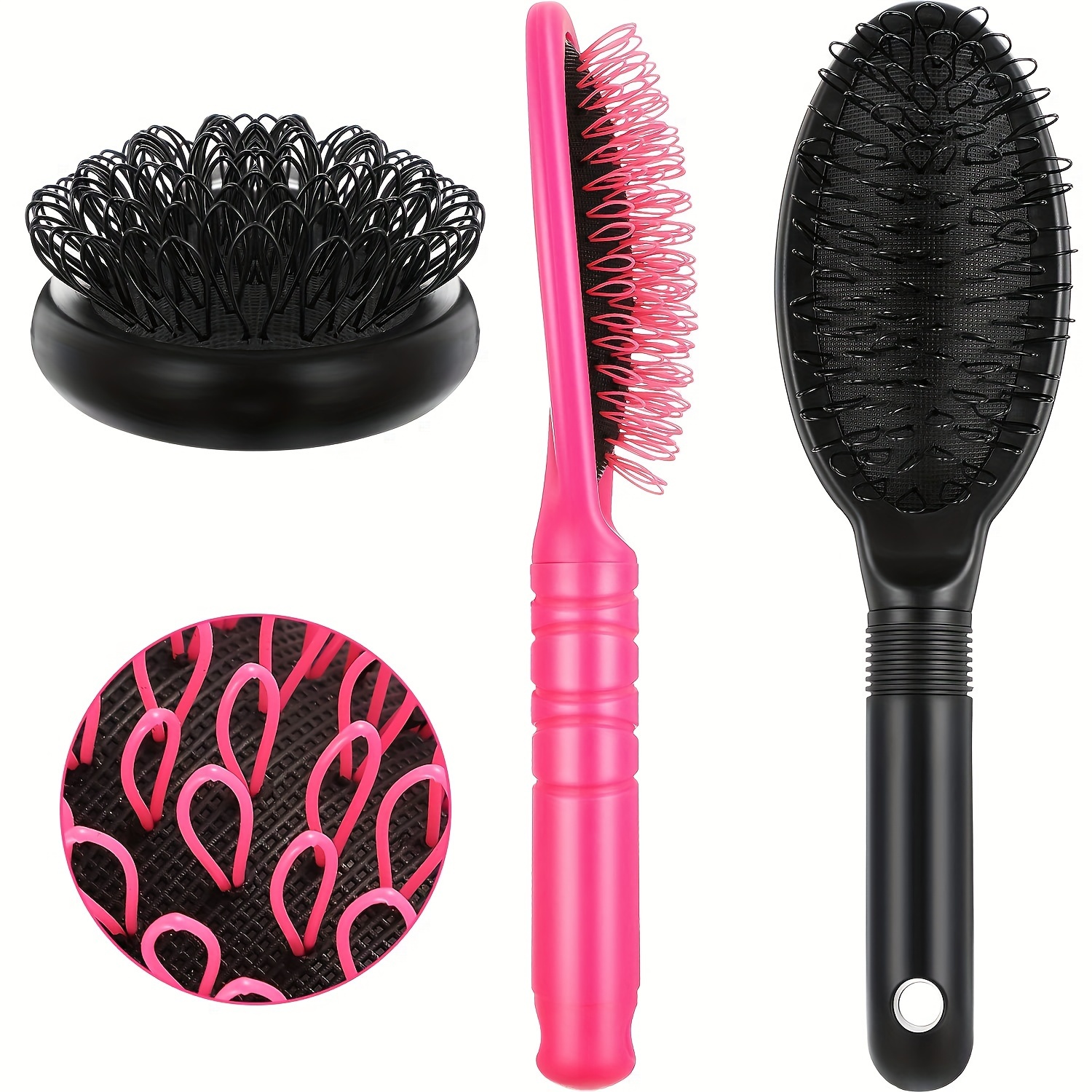 

Unisex-adult Hair Extension And Wig Styling Brush Set – Professional Detangling Paddle Brushes With Looped Nylon Bristles, Ergonomic Design, Lightweight For Easy Handling, Ideal For All Hair Types