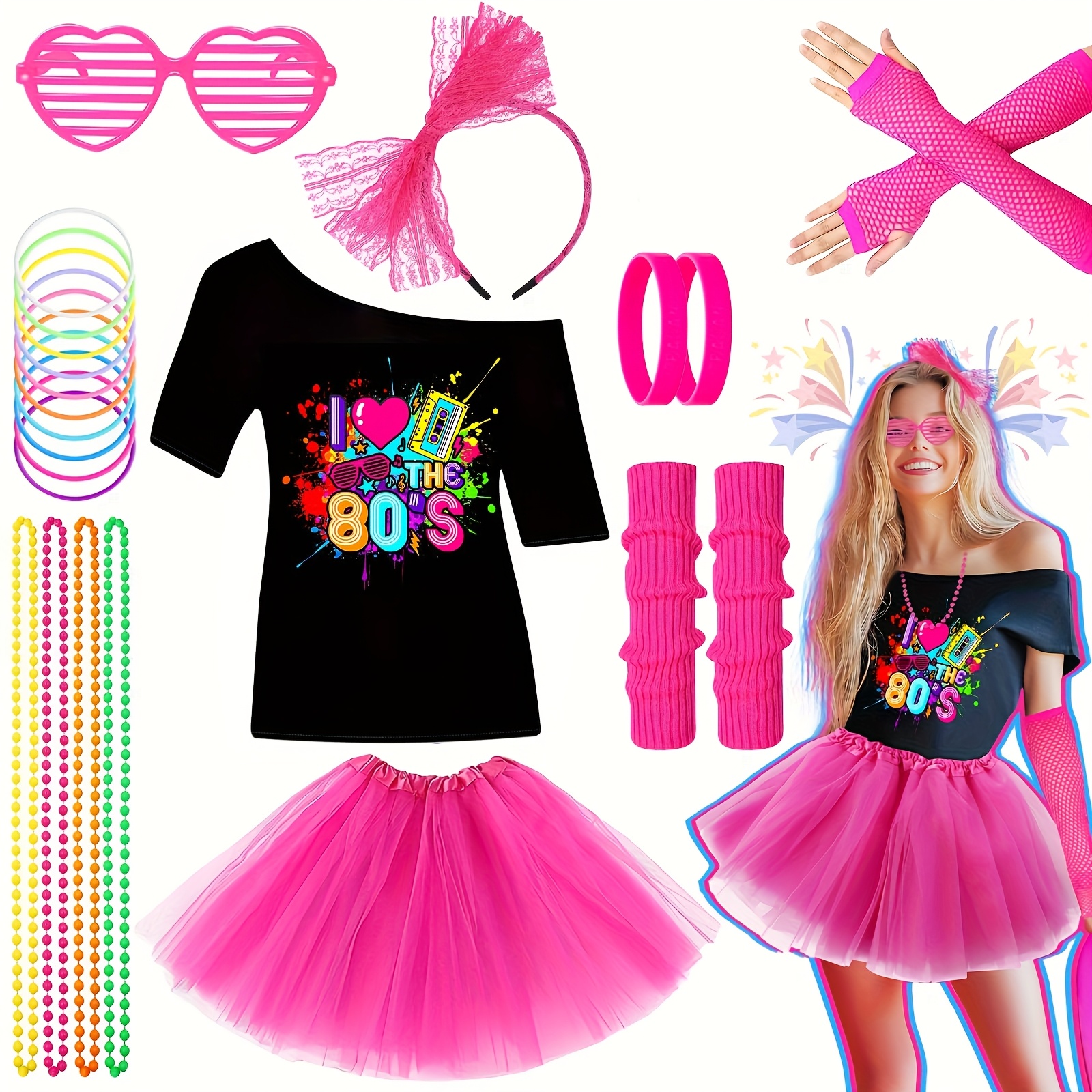 80s dress up ideas sold on Temu New Zealand