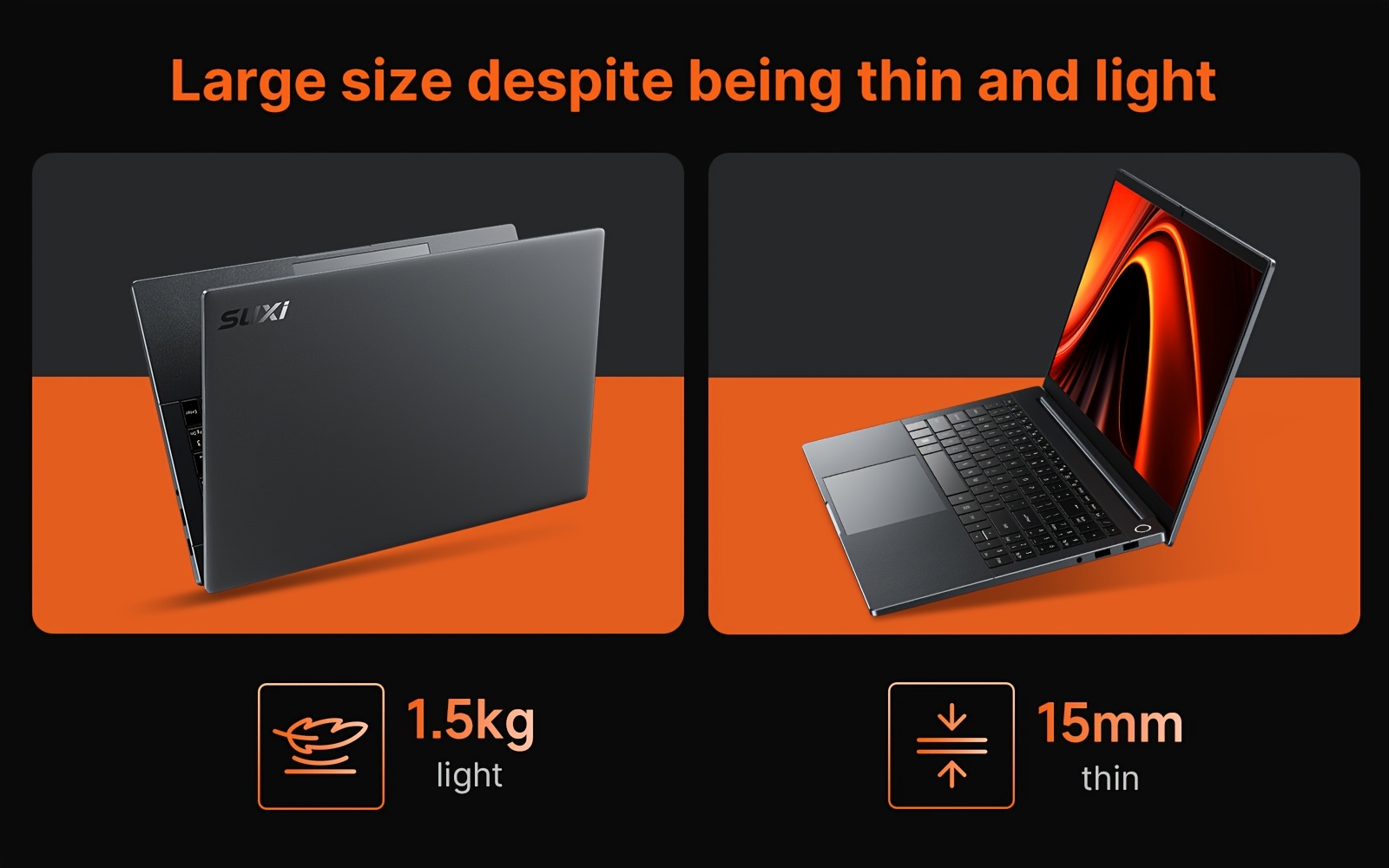 SUXI 15,6-inch Nieuwe Laptop, 32GB LPDDR4 Geheugen En De Minimale Configuratie Voor Een SKU Is 512GB, Uitgerust Met Ryzen R9 5950H Processor, Tot 4,3GHz, Zes Kernen En Twaalf Threads, 90Hz Hoge Verversingssnelheid 1920x1080 IPS Scherm, Ingebouwde High-definition Voorcamera, 2 USB-A Poorten, Met